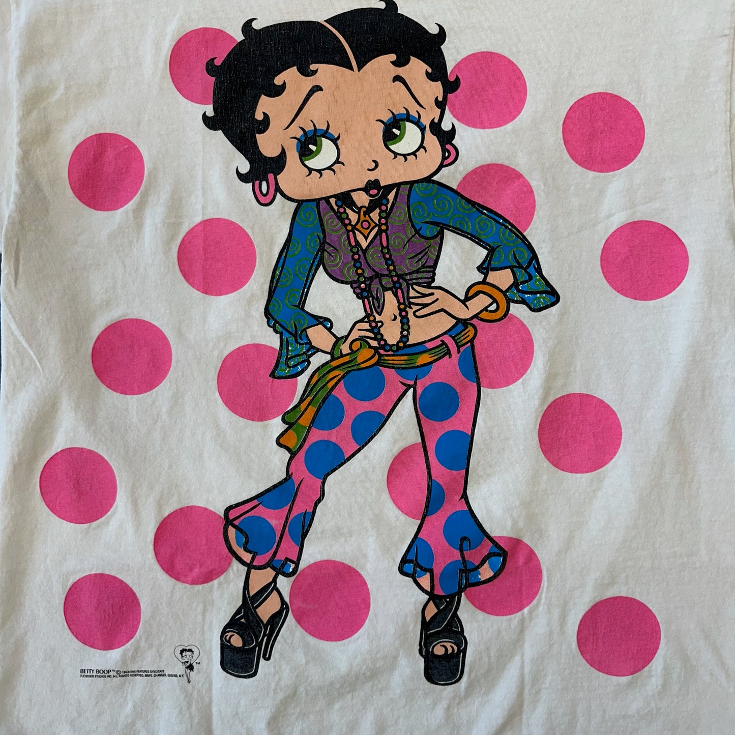 1993 BETTY BOOP POLKA DOT HIPPIE TEE (CHANGES TAG)