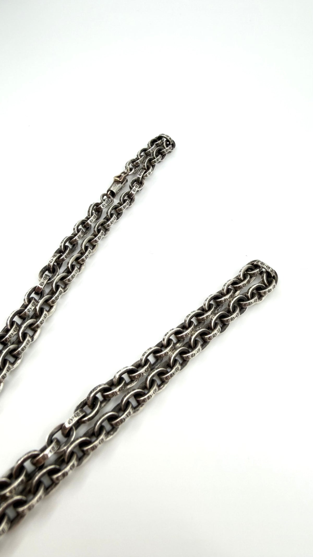 CHROME HEARTS SILVER PAPER CHAIN NECKLACE - 20 INCH