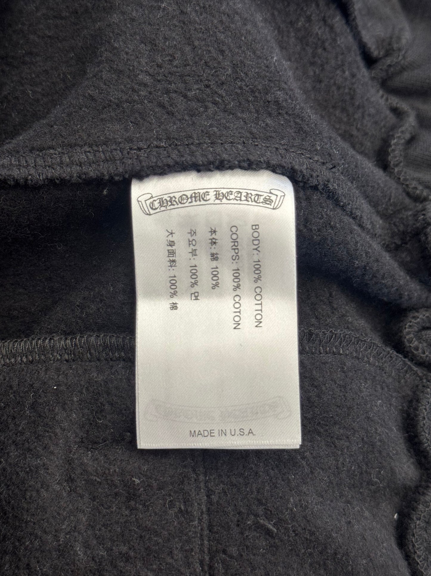 CHROME HEARTS SLIT POCKET MIAMI EXCLUSIVE SWEATPANTS - BLACK/BLACK