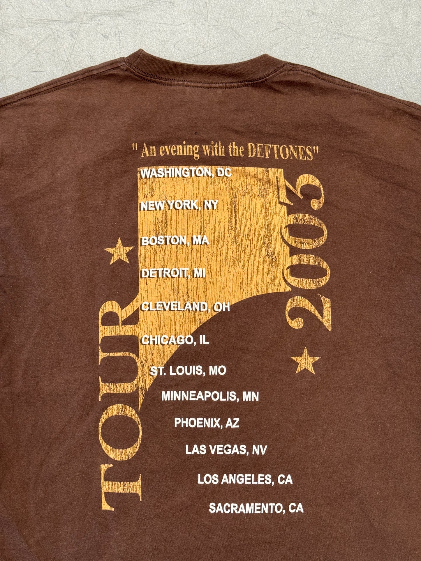 2003 AN EVENING WITH THE DEFTONES TOUR TEE (TRIPLE A TAG)