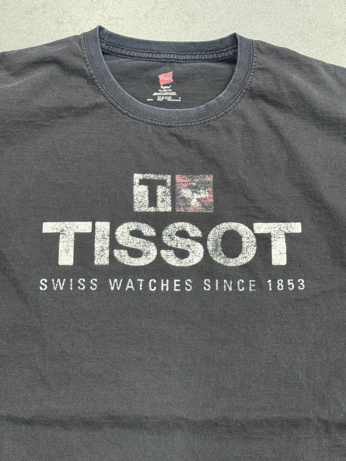 2000'S TISSOT SWISS WATCHES SINCE 1853 LS TEE (HANES PRINT TAG)