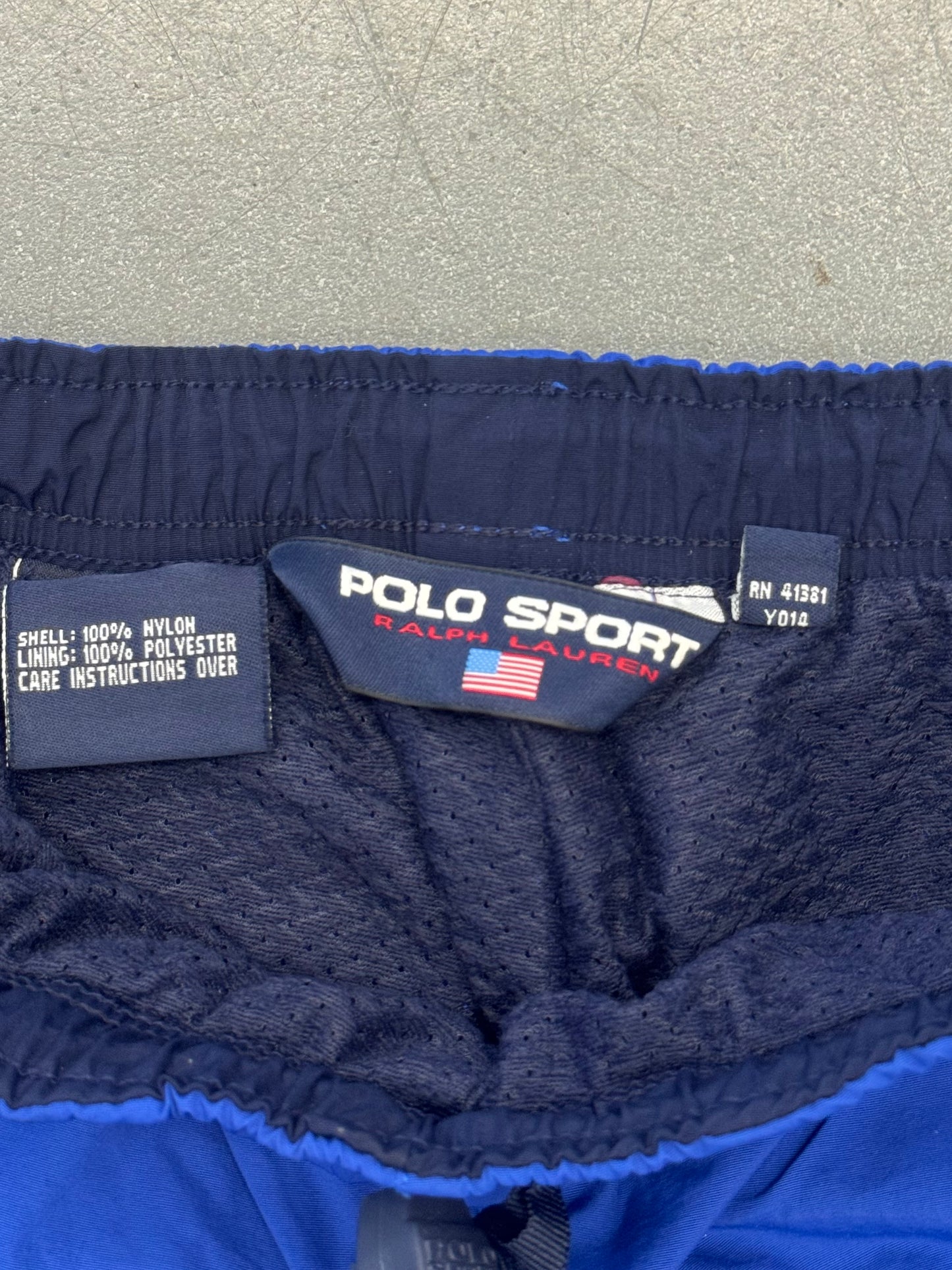 VINTAGE RALPH LAUREN POLO SPORT TRACK PANTS - BLUE