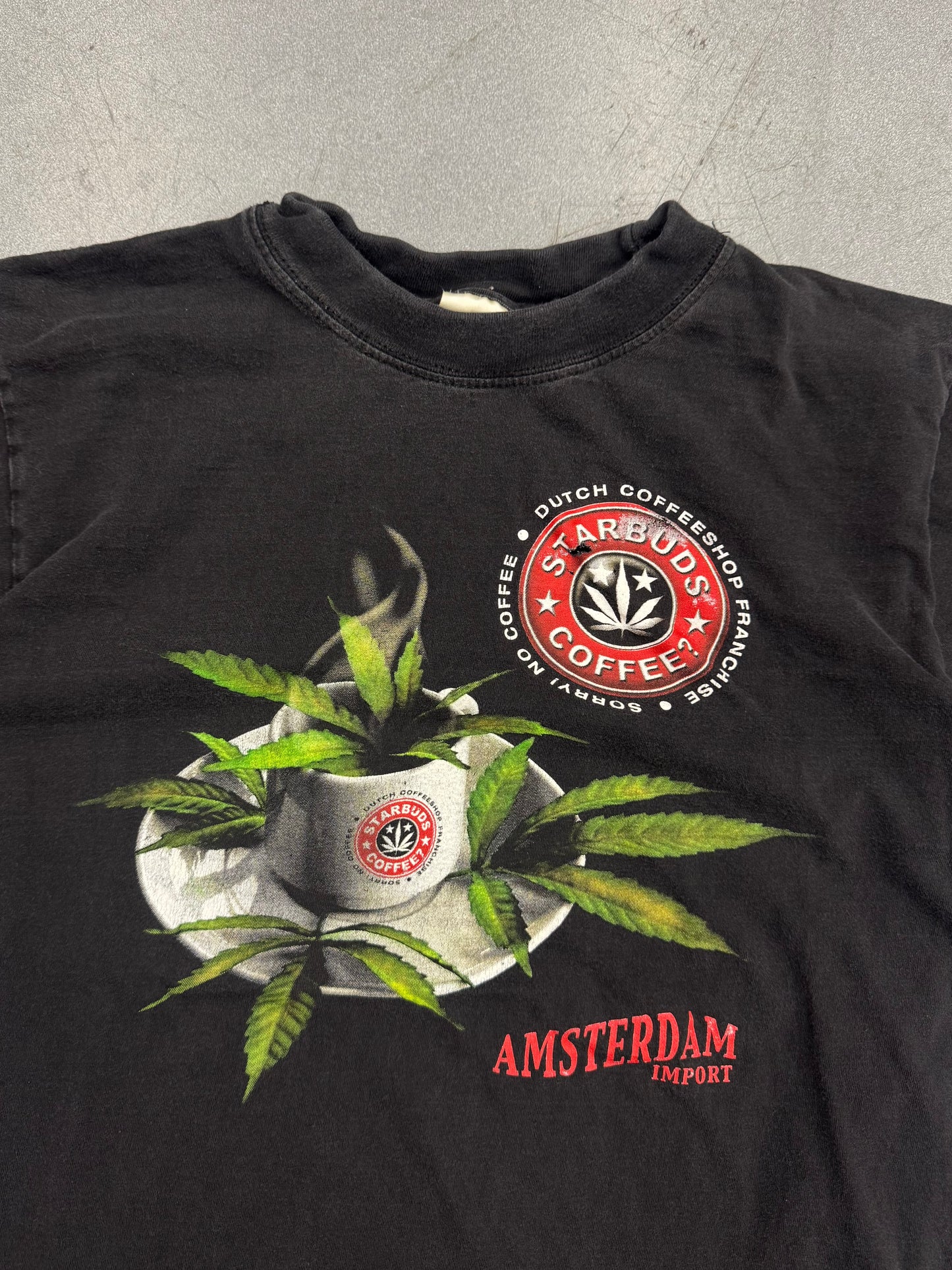 Y2K STARBUDS COFFEE? AMSTERDAM IMPORT TEE (FOX TAG)