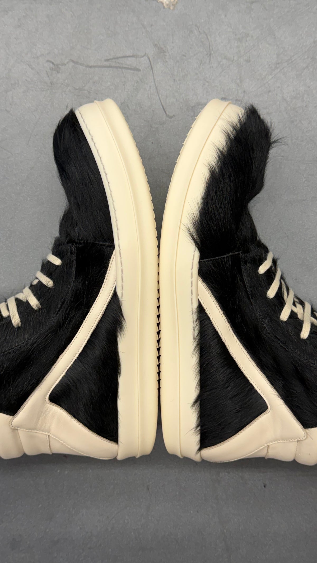 RICK OWENS PONY HAIR GEOBASKET