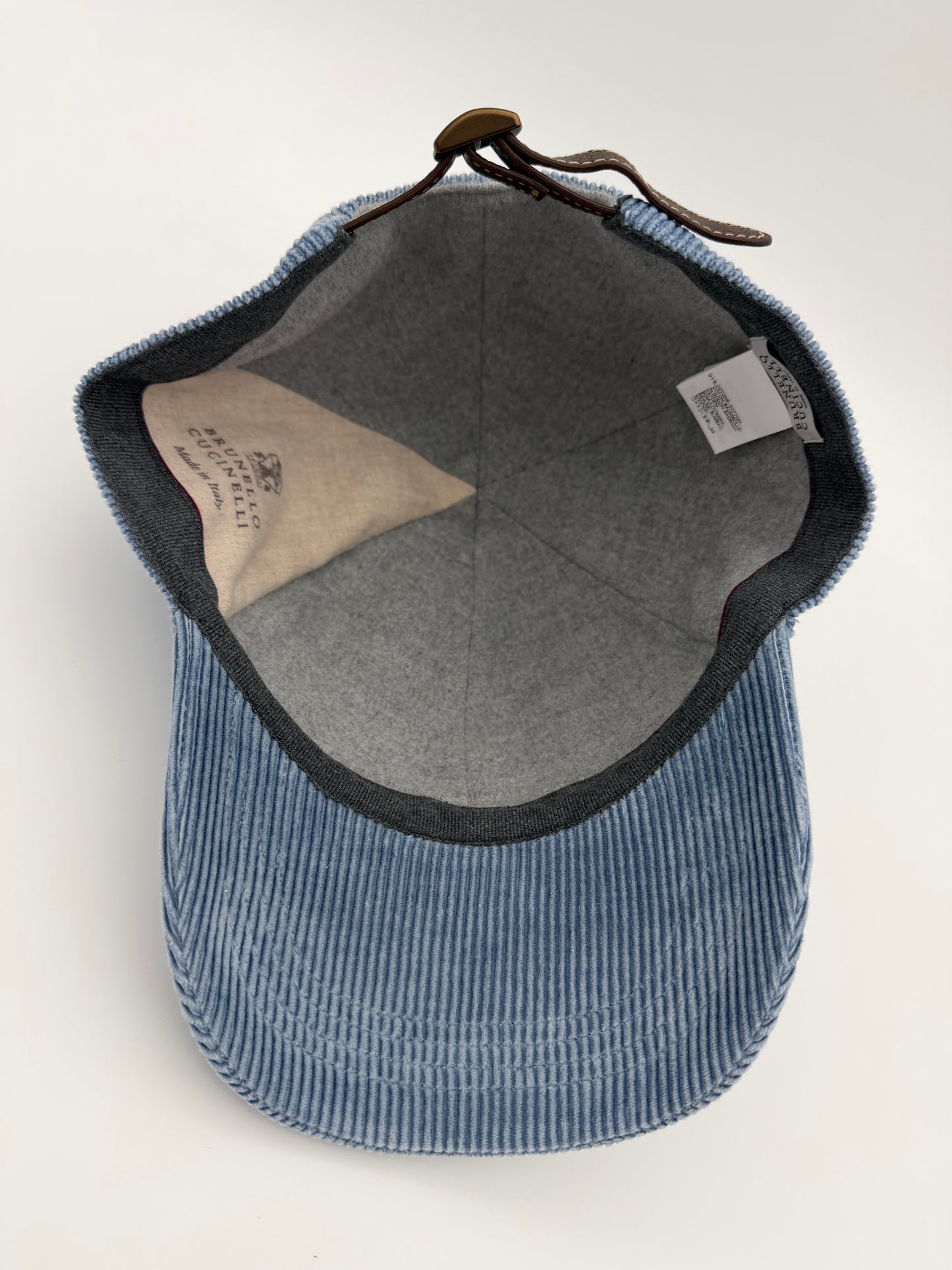 BRUNELLO CUCINELLI CORDUROY LOGO-EMBROIDERED BASEBALL CAP