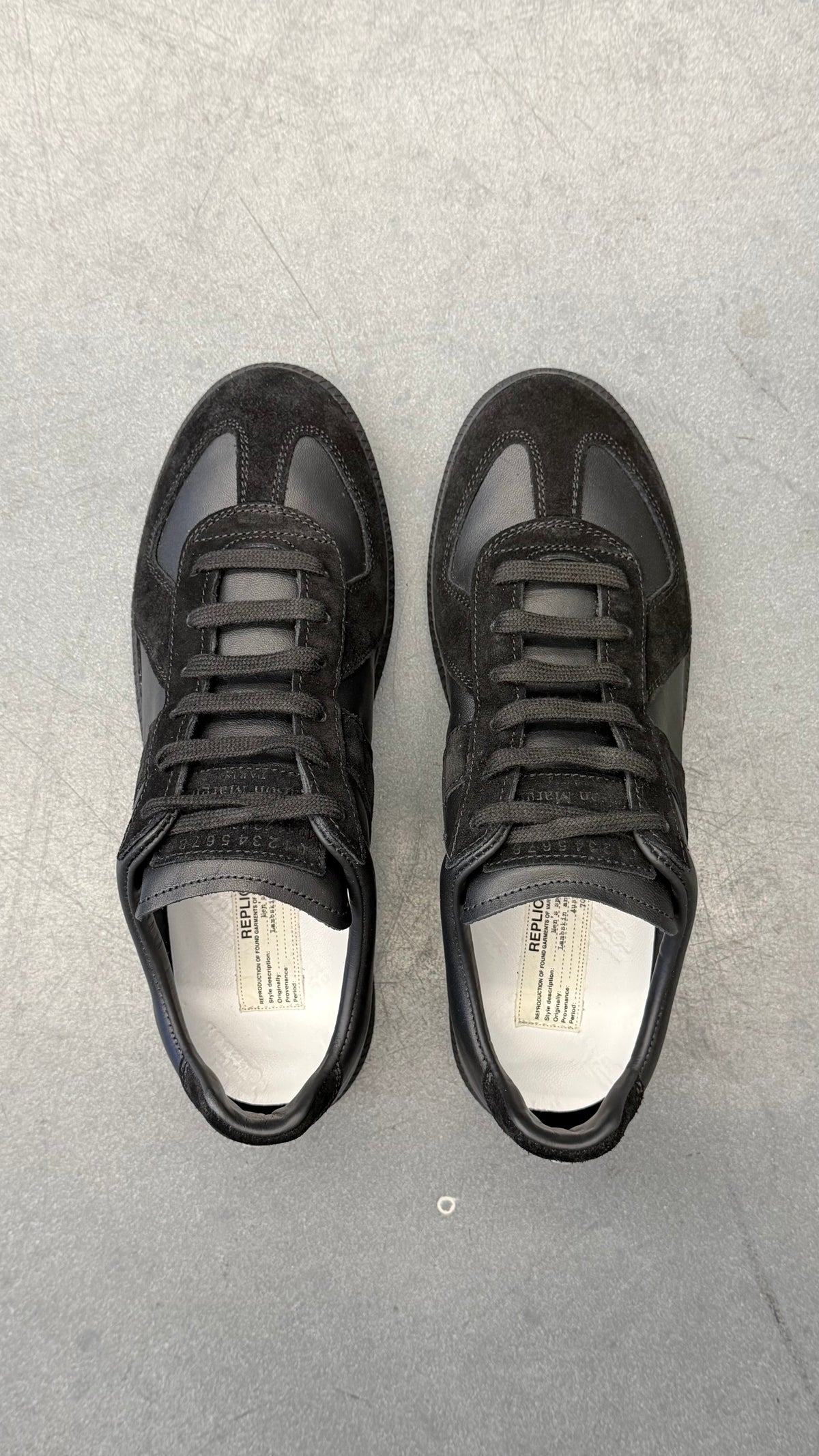 MAISON MARGIELA REPLICA SNEAKERS BLACK/BLACK