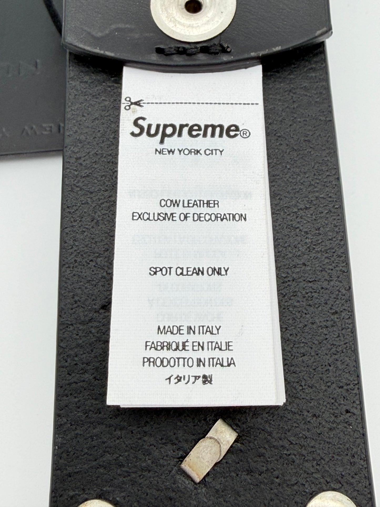 FW25 SUPREME X NUMBER (N)INE STUDDED BELT - BLACK