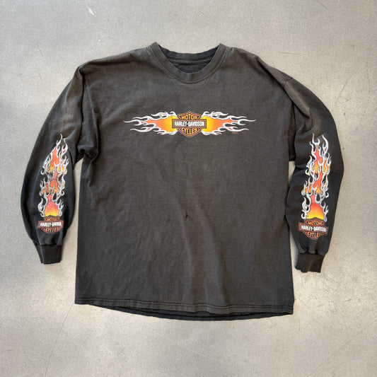 HARLEY-DAVIDSON MOTORCYCLES FAIRFAX VA FLAME LONG SLEEVE TEE