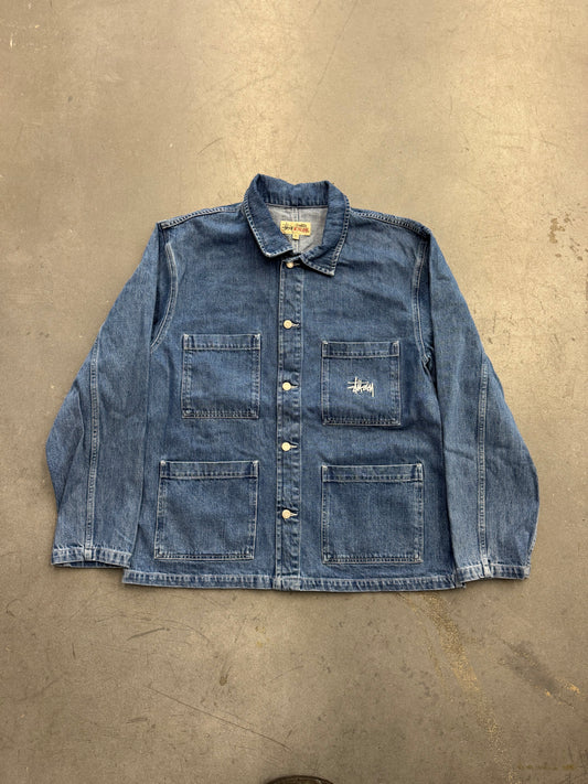 Y2K STUSSY WORKWEAR DENIM JACKET