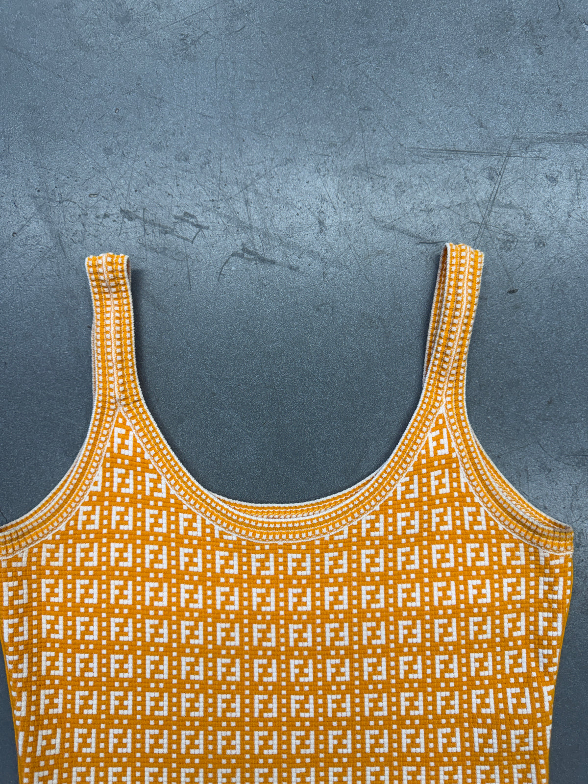 2020 FENDI FF ZUCCA MONOGRAM JACQUARD KNIT MINI DRESS