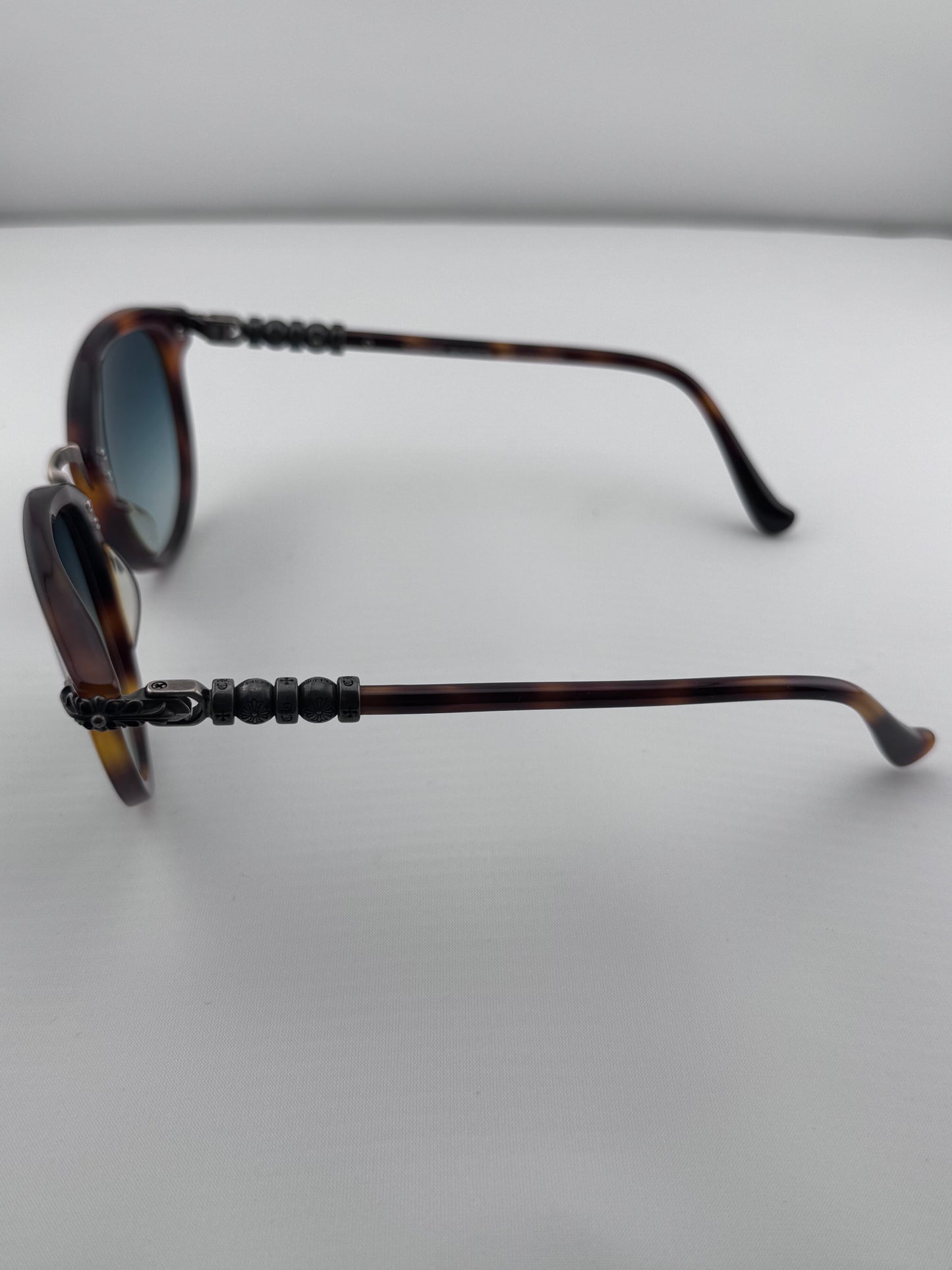 CHROME HEARTS 'CUNNING STUNT' TORTOISE SUNGLASSES (PRE-OWNED WITH CASE)