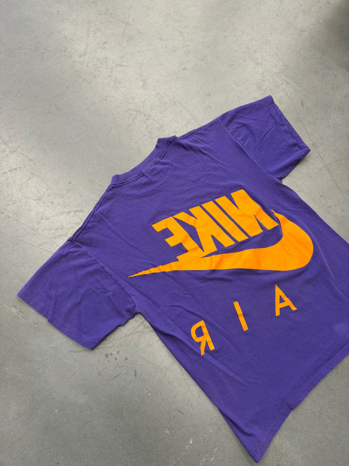 90S NIKE AIR ORANGE LOGO PURPLE TEE (GREY/RED/WHITE TAG)