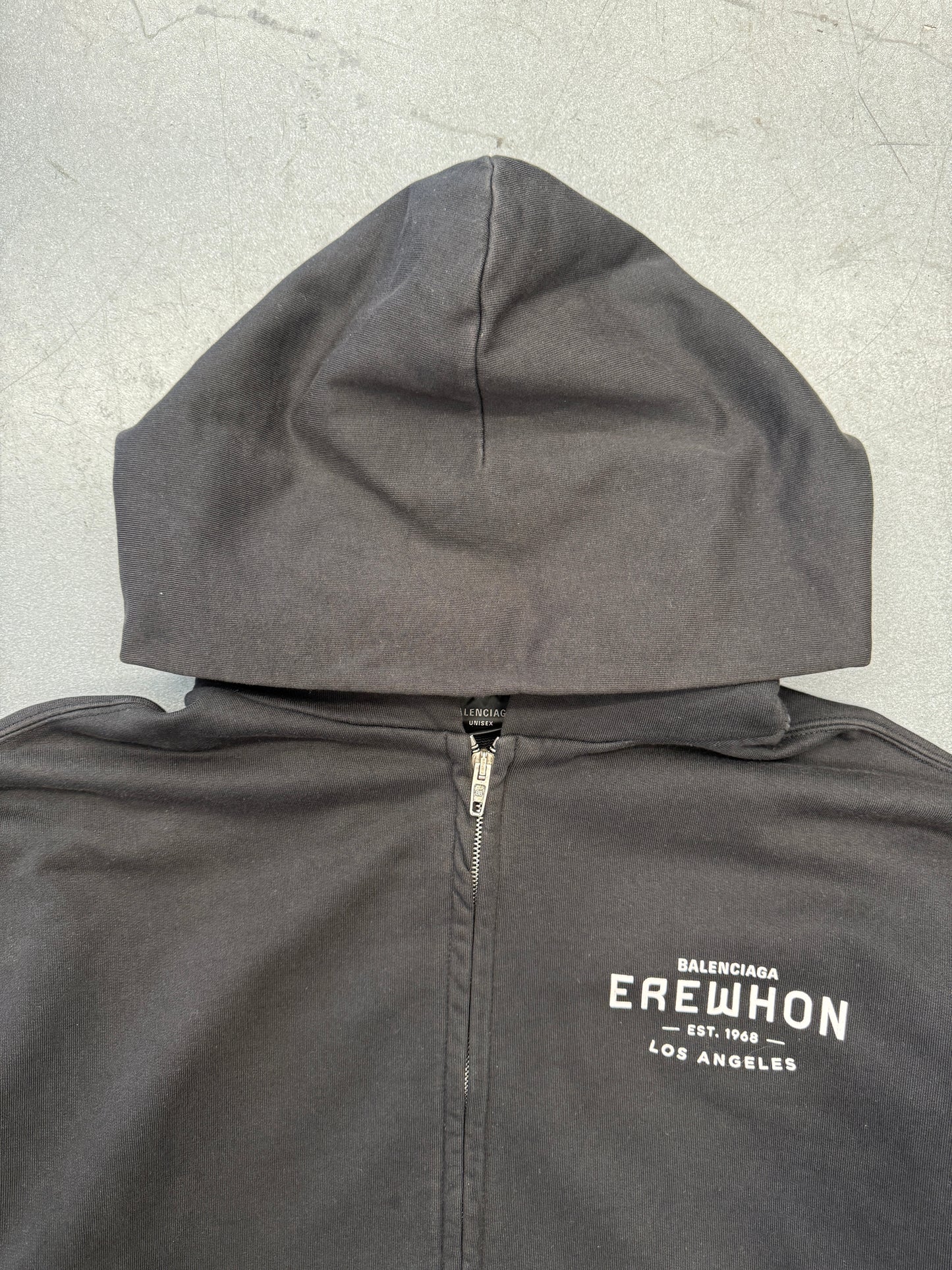 FW24 BALENCIAGA X EREWHON LOS ANGELES ZIP-UP HOODIE MEDIUM FIT