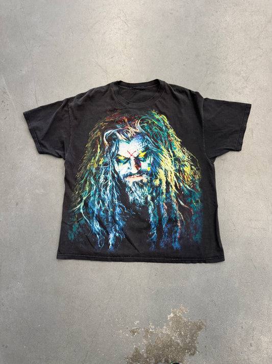 1998 ROB ZOMBIE BIG FACE AOP 100% HARDCORE TEE (PULLED TAG)