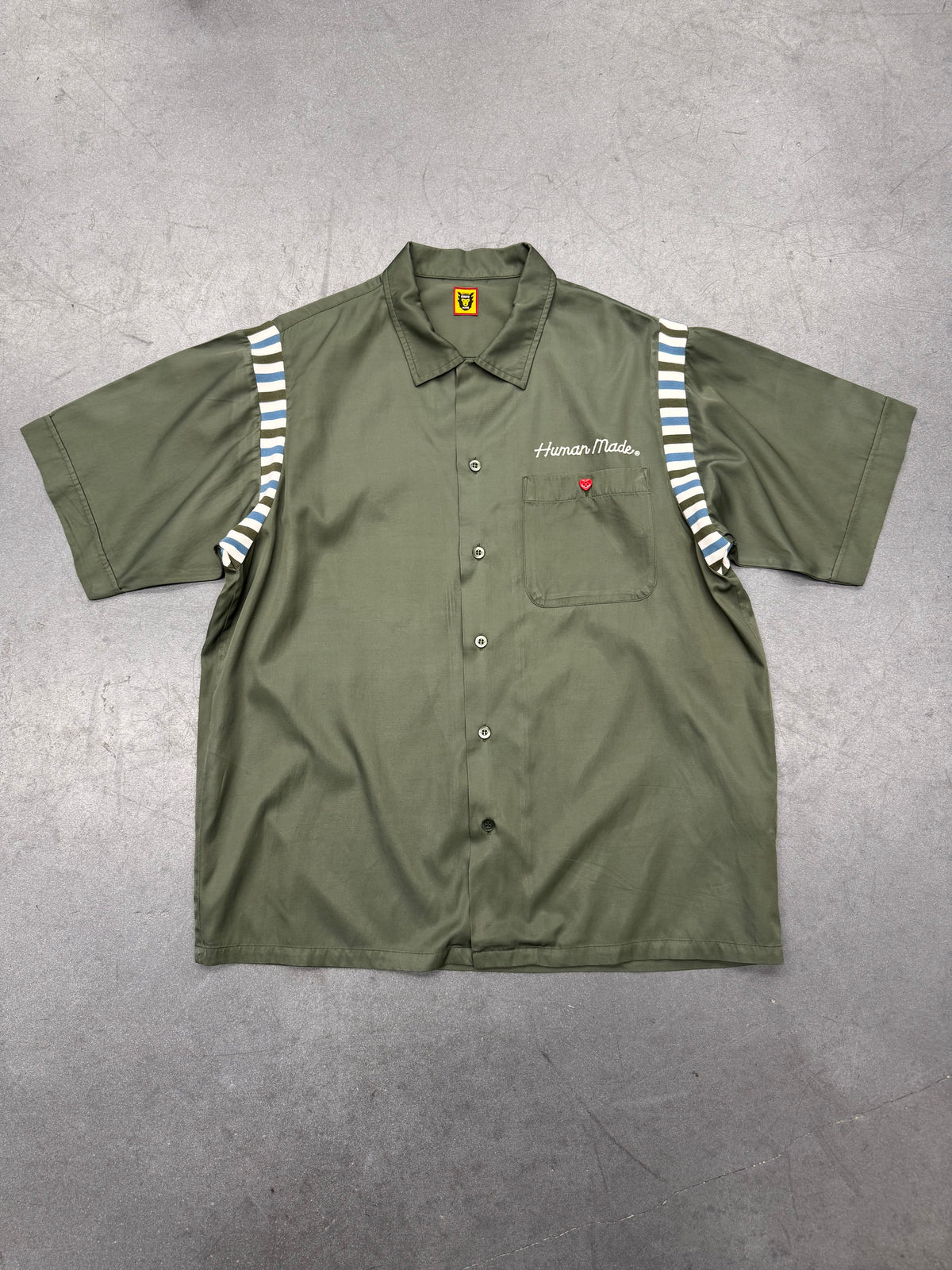 HUMAN MADE BOWLING SHIRT OLIVE DRAB