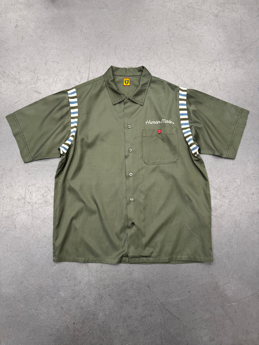 SS20 HUMAN MADE “DRY ALLS” BOWLING SHIRT - OLIVE DRAB