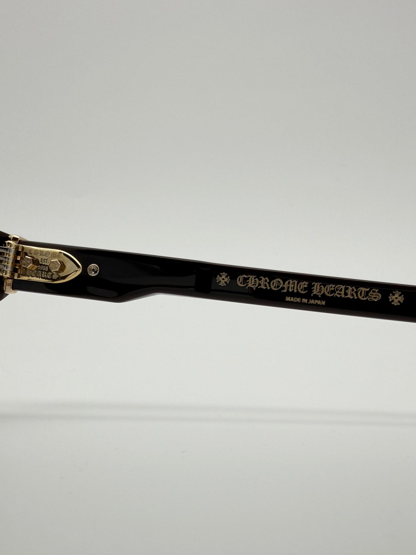 CHROME HEARTS CRYPDIC EYEGLASSES - BROWN/GOLD (W/SILVER PLUS CASE)