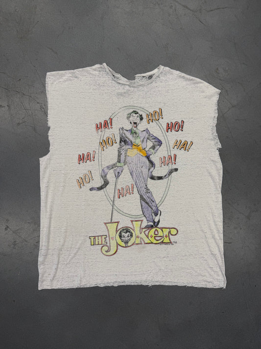 1982 THE JOKER DC COMICS HA! HO! THIN CUT-OFF TEE (PULLED TAG)