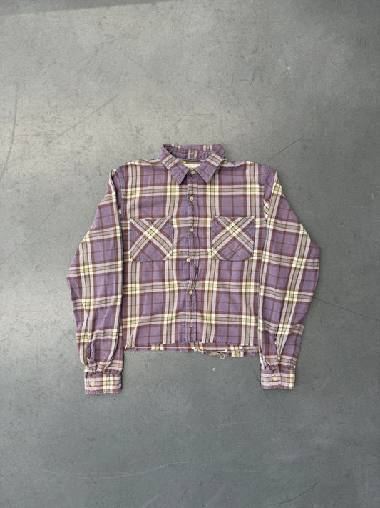 VINTAGE DENIM & SUPPLY RALPH LAUREN FLANNEL CROPPED SHIRT