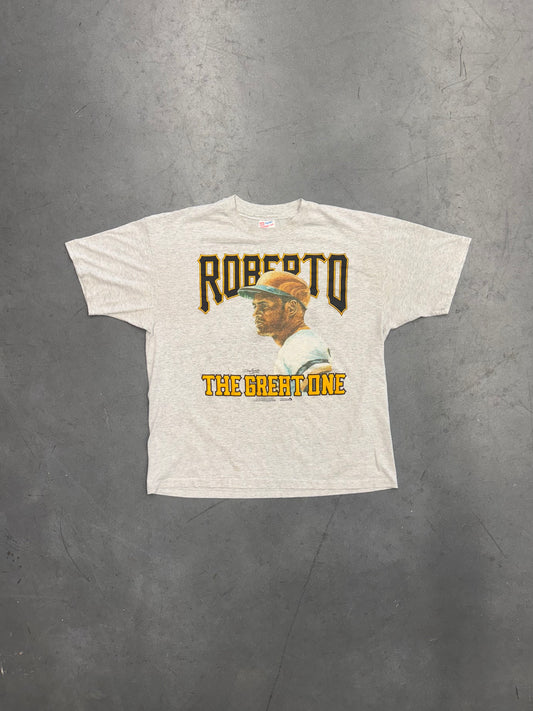 1993 PITTSBURGH PIRATES ROBERTO CLEMENTE TEE (HANES HEAVYWEIGHT TAG)
