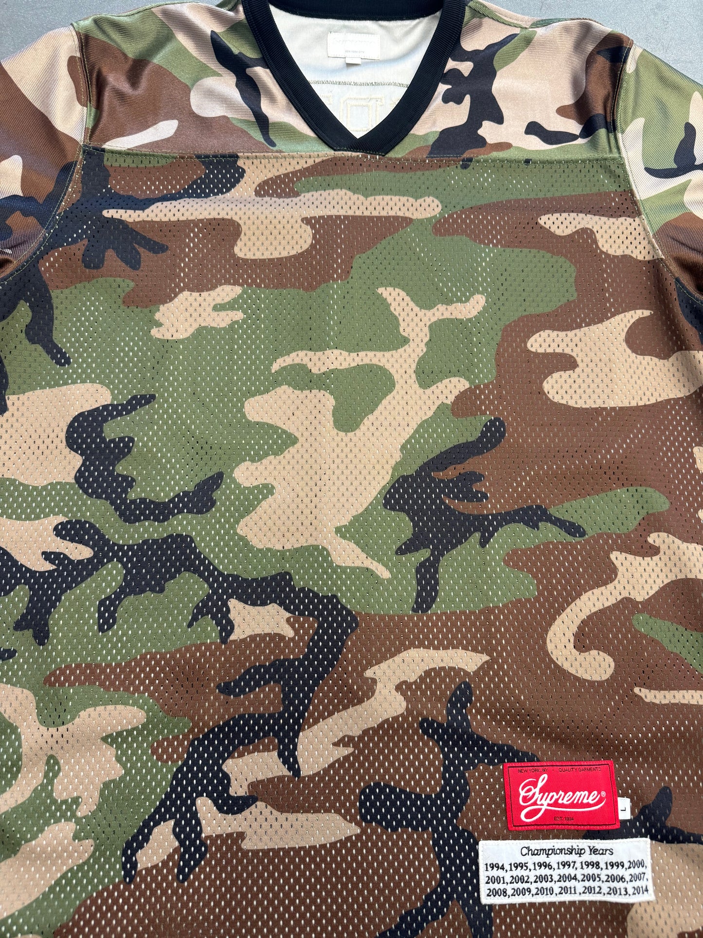 SS14 SUPREME 20TH ANNIVERSARY CHAMPIONSHIP FOOTBALL JERSEY CAMO