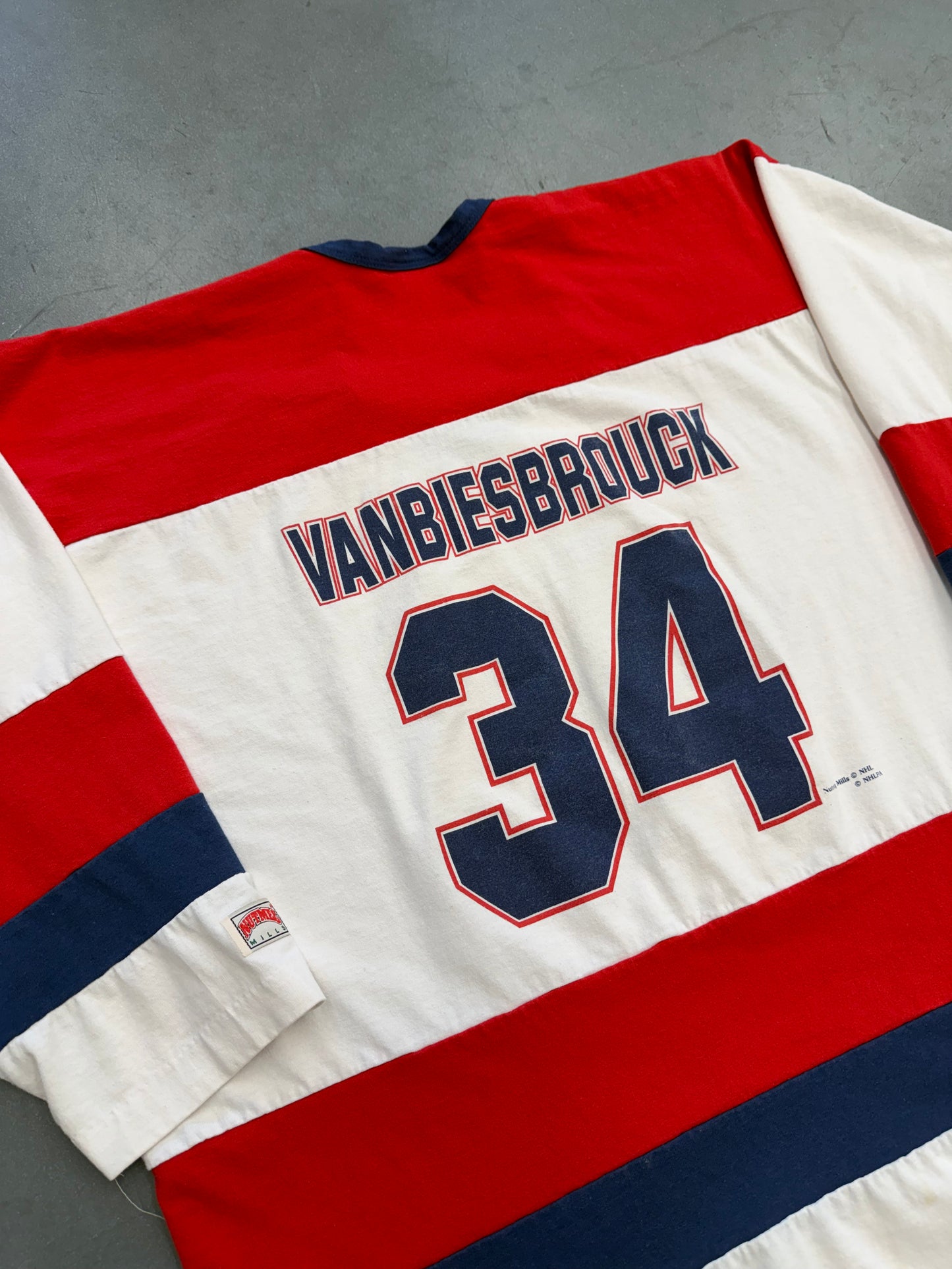 90'S FLORIDA PANTHERS VANBIESBROUCK COTTON HOCKEY JERSEY (NUTMEG MILLS TAG)