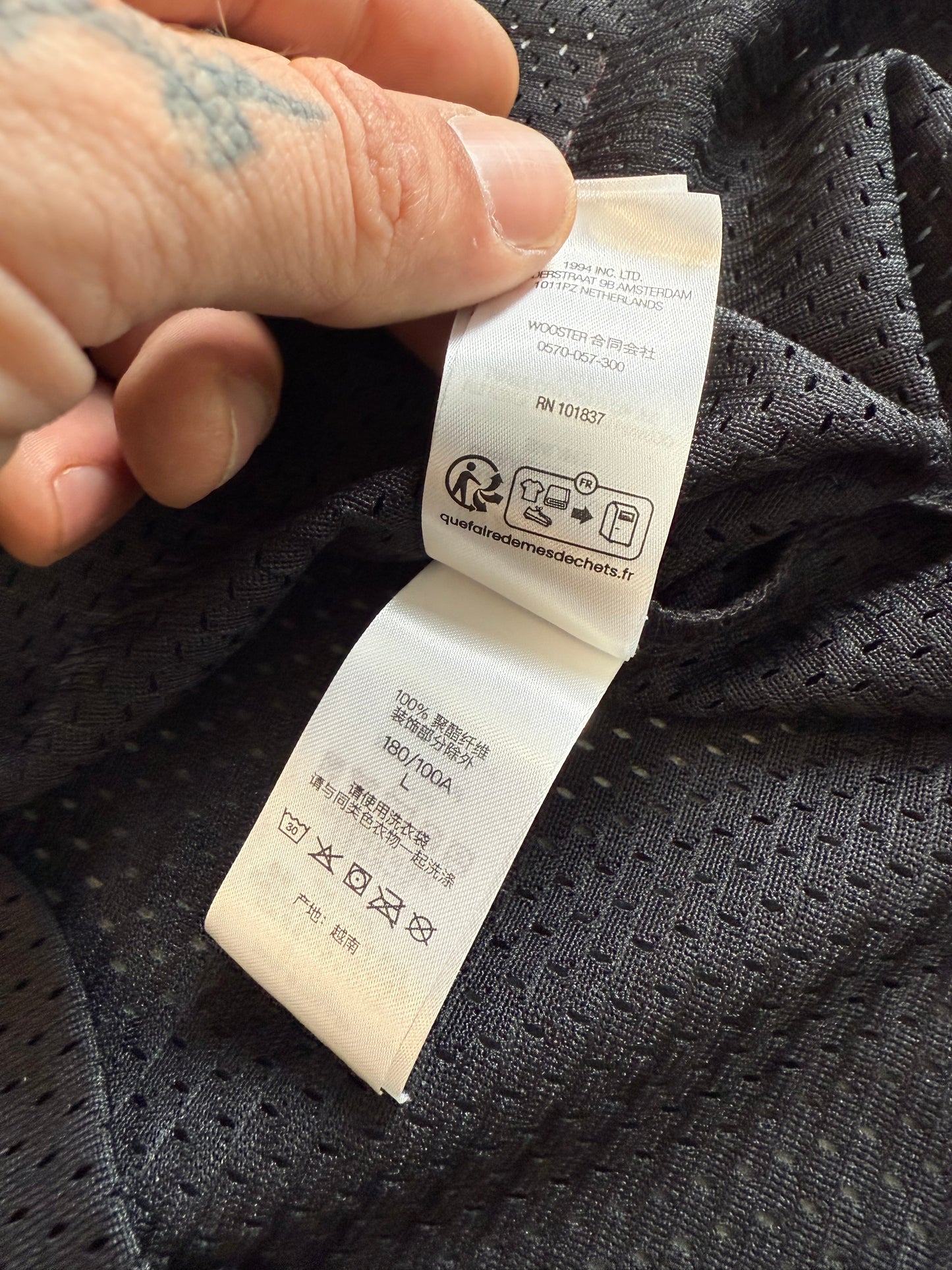 FW25 SUPREME BONES FOOTBALL JERSEY - BLACK (L) (NEW)