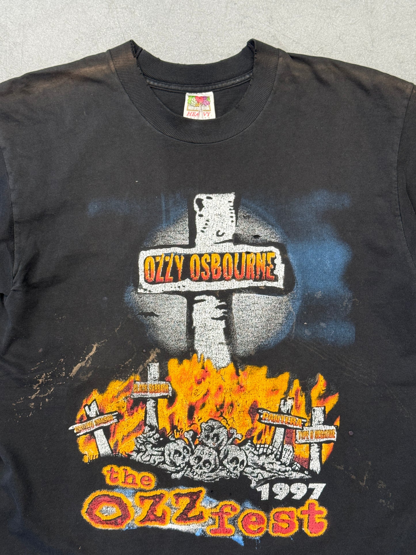1997 OZZY OSBOURNE THE OZZFEST 'FULL LIVE SET BY' TEE (FOTL TAG)
