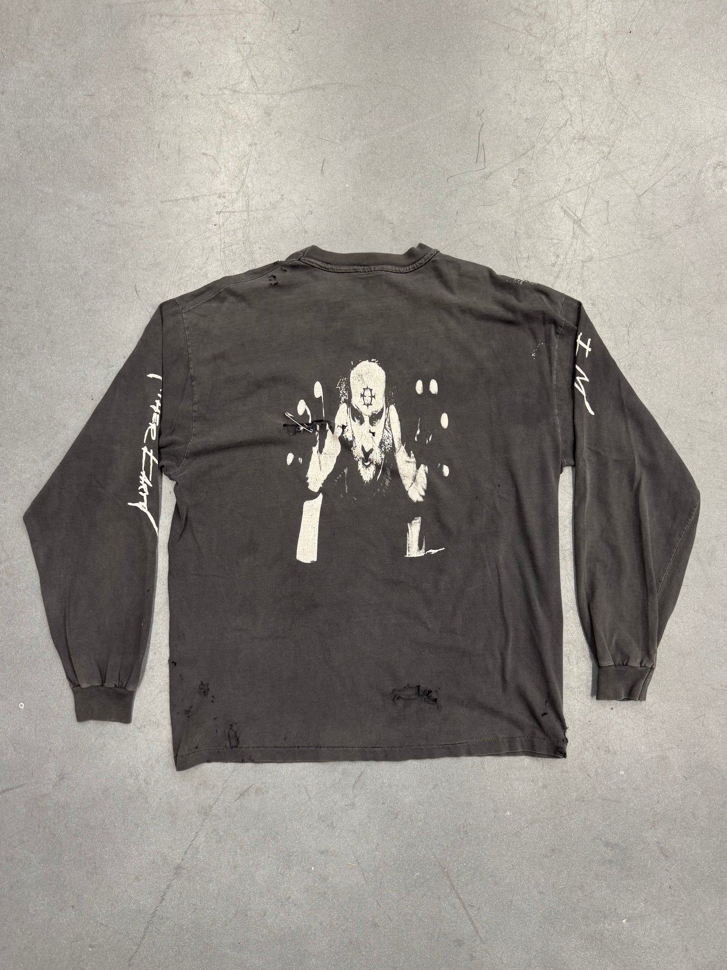 90S I MOTHER EARTH LS BAND TEE (HANES BEEFY TAG)