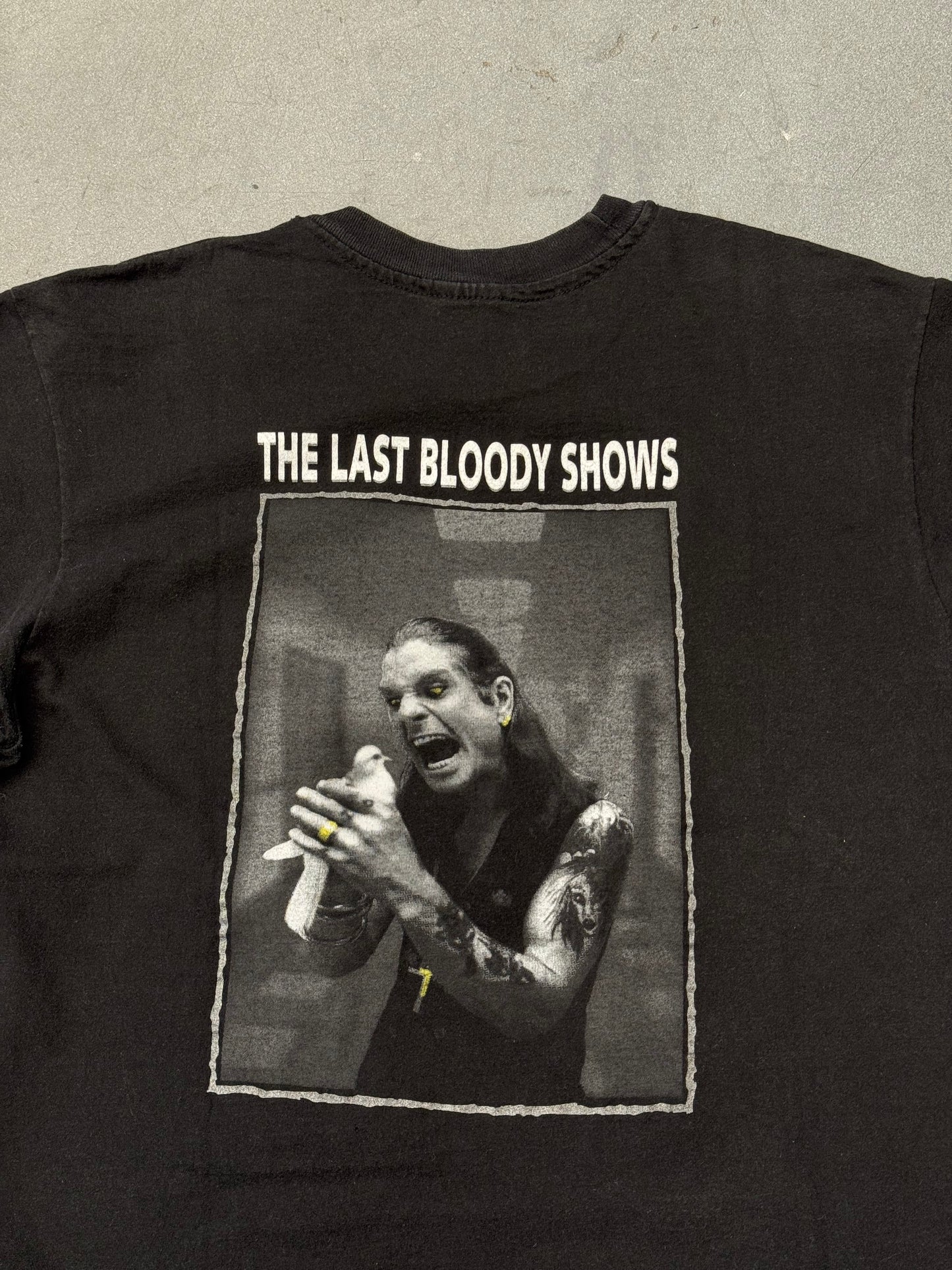 1992 OZZY OSBOURNE "THE LAST BLOODY SHOWS" TEE (HANES TAG)