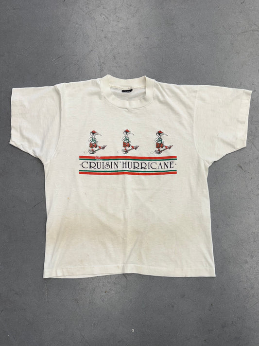80S CRUISIN' HURRICANE SEBASTIAN SKATEBOARD TEE (CUT TAG)
