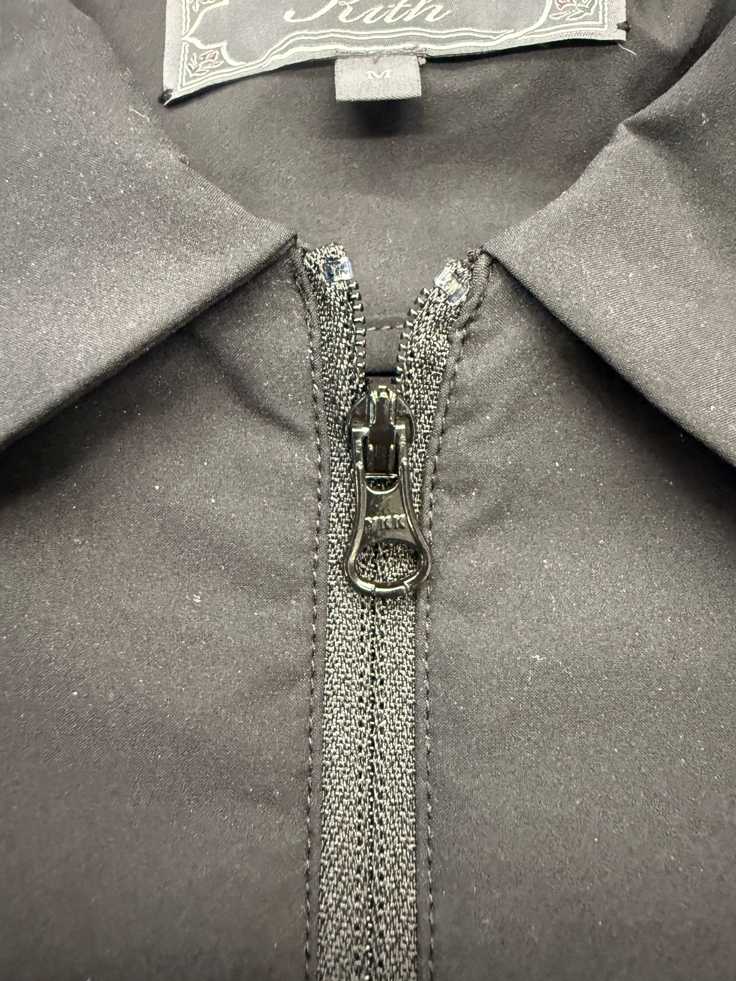 KITH COLLARED NYLON ZIP-UP LS DRESS SHIRT