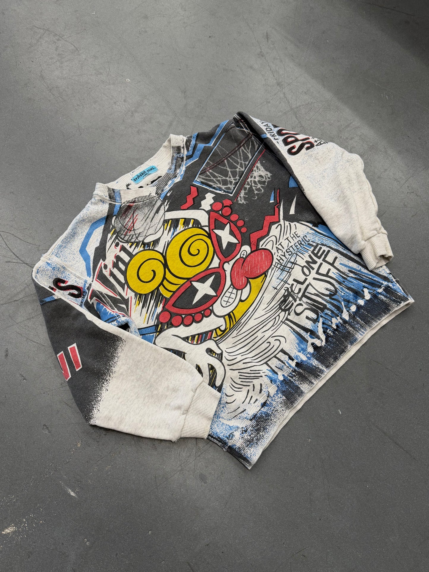 VINTAGE HYSTERIC GLAMOUR MINI ALL OVER PRINT CREWNECK SWEATER