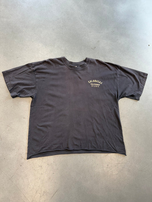 YEEZY SEASON 5 CALABASAS EAGLE TEE - BLACK (L) (CROPPED)