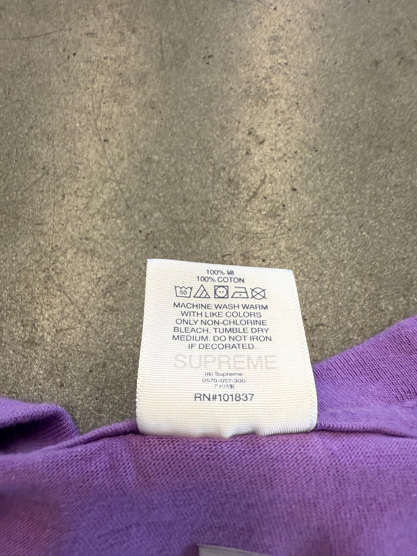 FW21 SUPREME SPAGHETTI TEE - PURPLE