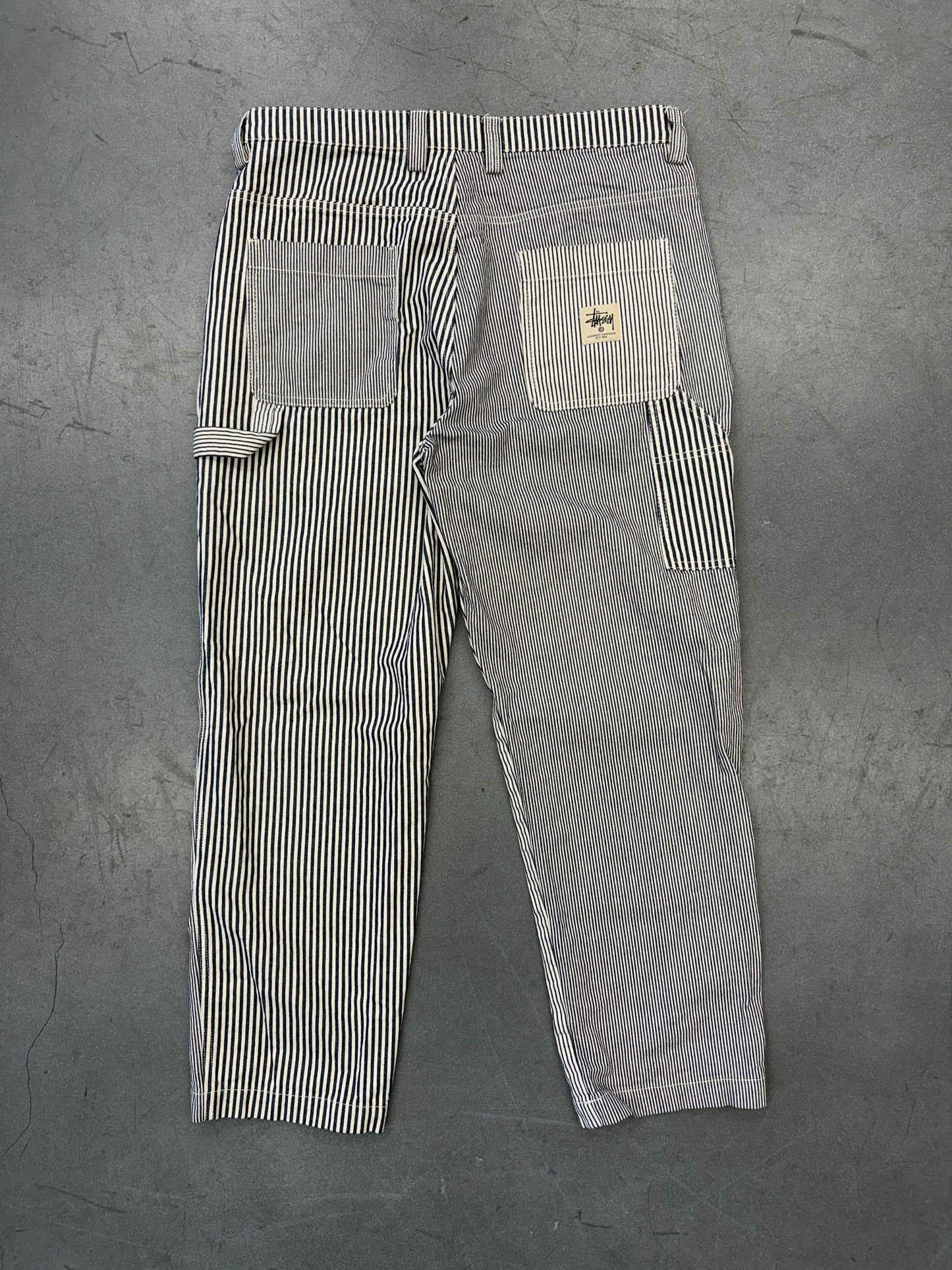 STUSSY HICKORY PINSTRIPE WORK PANTS