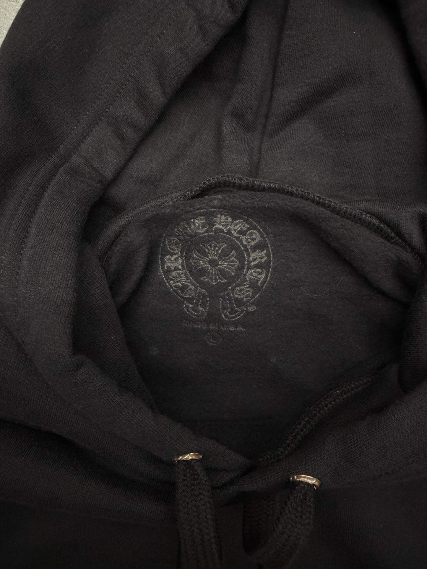 CHROME HEARTS BLUE VERTICAL LOGO PULLOVER HOODIE