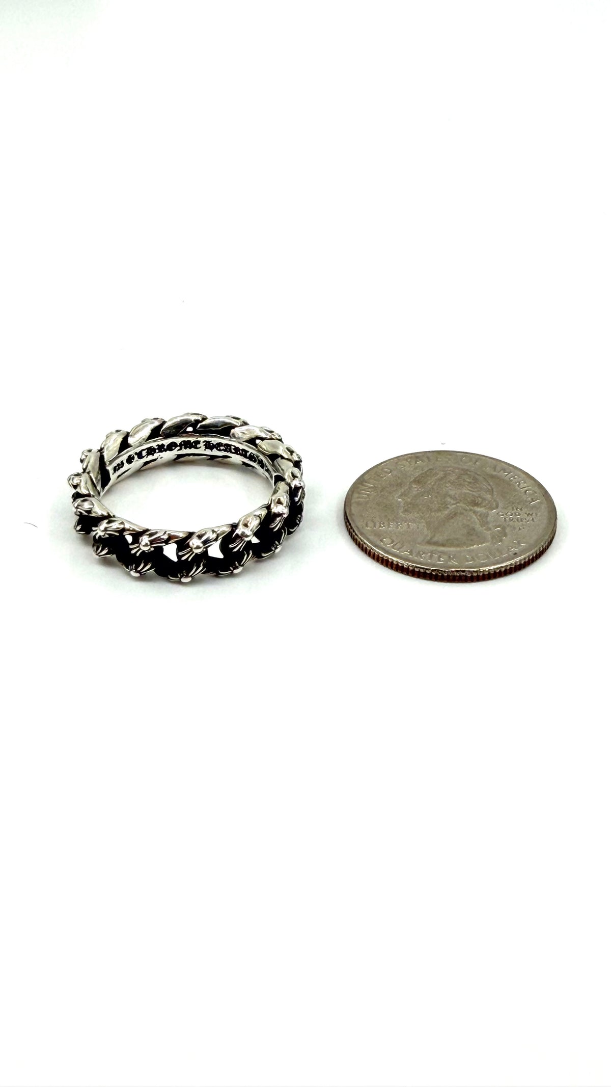 CHROME HEARTS SMALL SILVER EXTRA FANCY RING