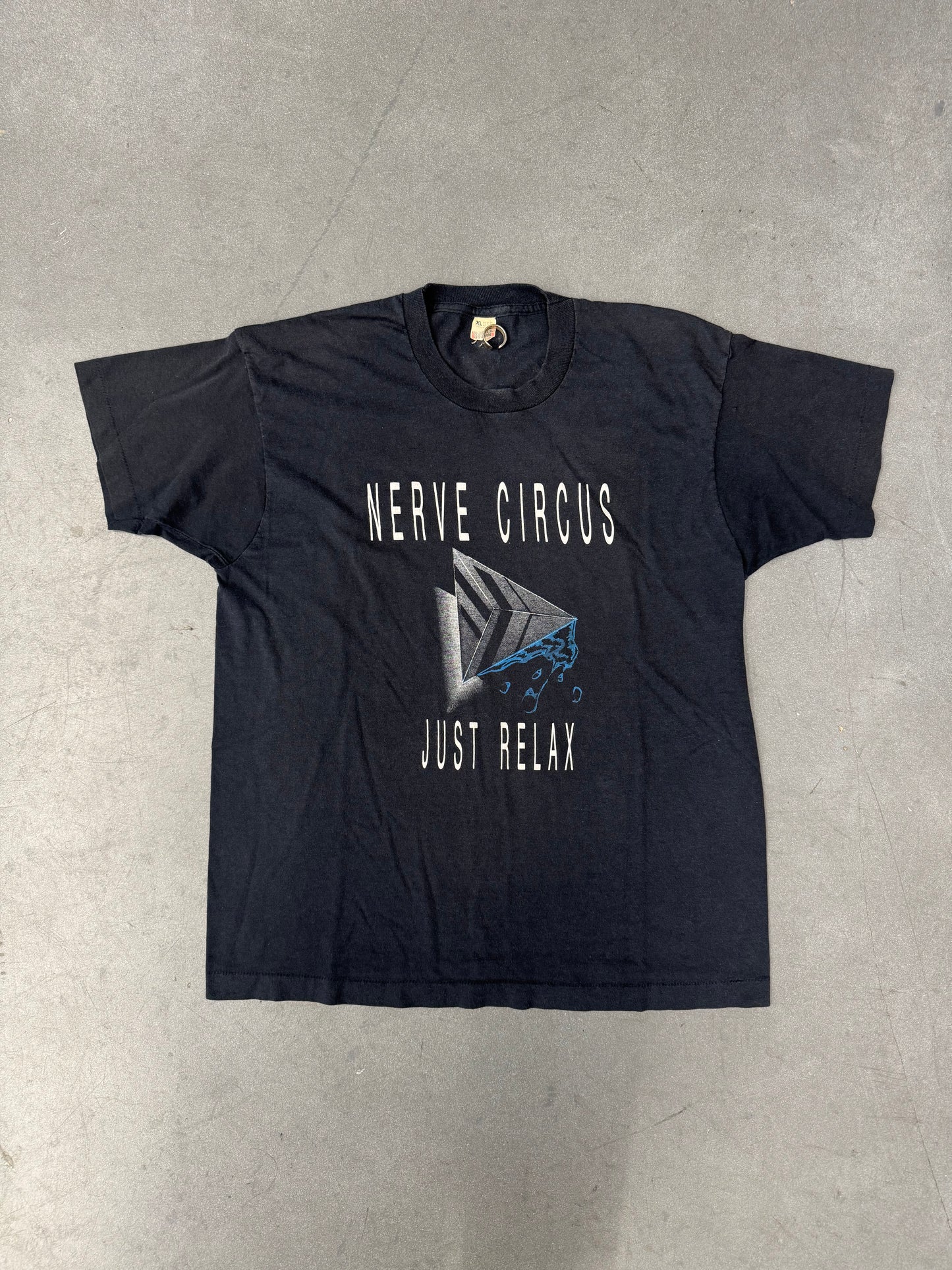 90'S NERVE CIRCUS JUST RELAX POP/ROCK BAND TEE (SCREEN STARS TAG)