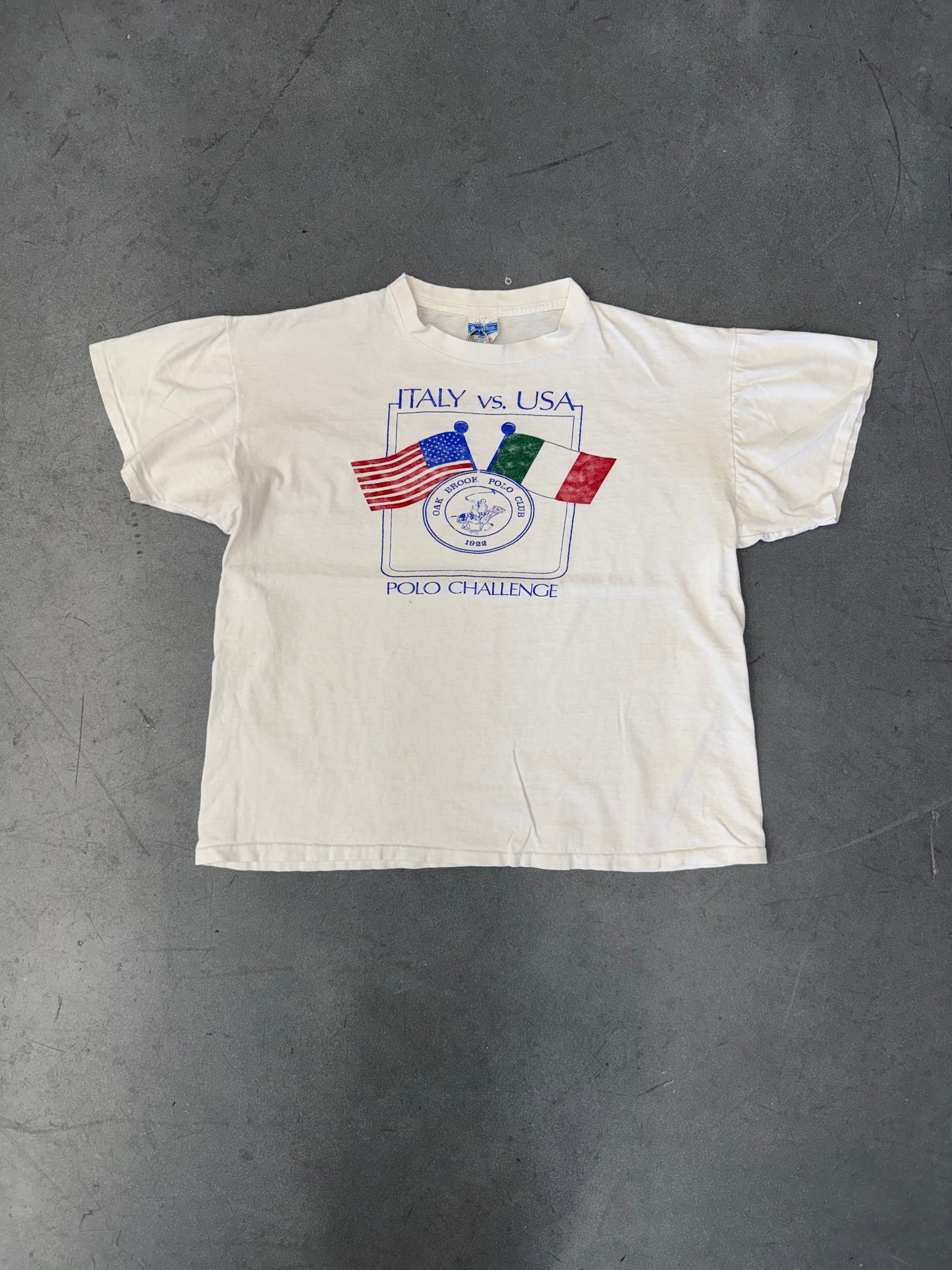 ITALY VS. USA POLO CHALLENGE TEE (ROYAL FIRST CLASS)