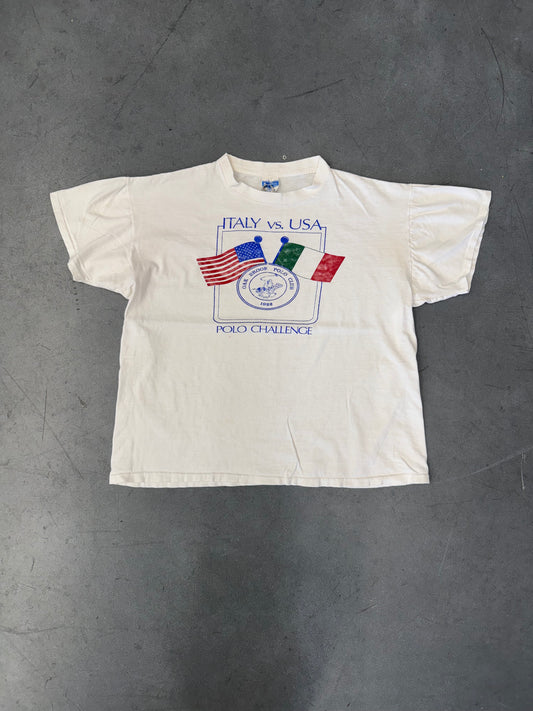 ITALY VS. USA POLO CHALLENGE TEE (ROYAL FIRST CLASS)