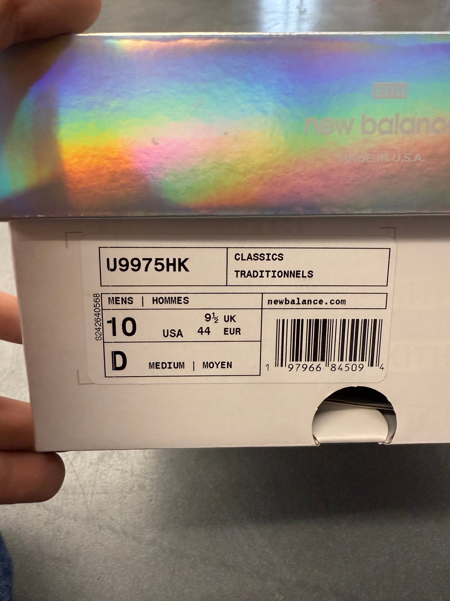 2025 SIZE 10 NEW BALANCE 997.5 MIUSA KITH EASTER WHITE MARSHMALLOW ANGORA