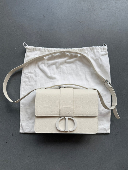 CHRISTIAN DIOR MONTAIGNE 30 HANDBAG - WHITE (PRE-OWNED WITH DUSTBAG) (TANIA)