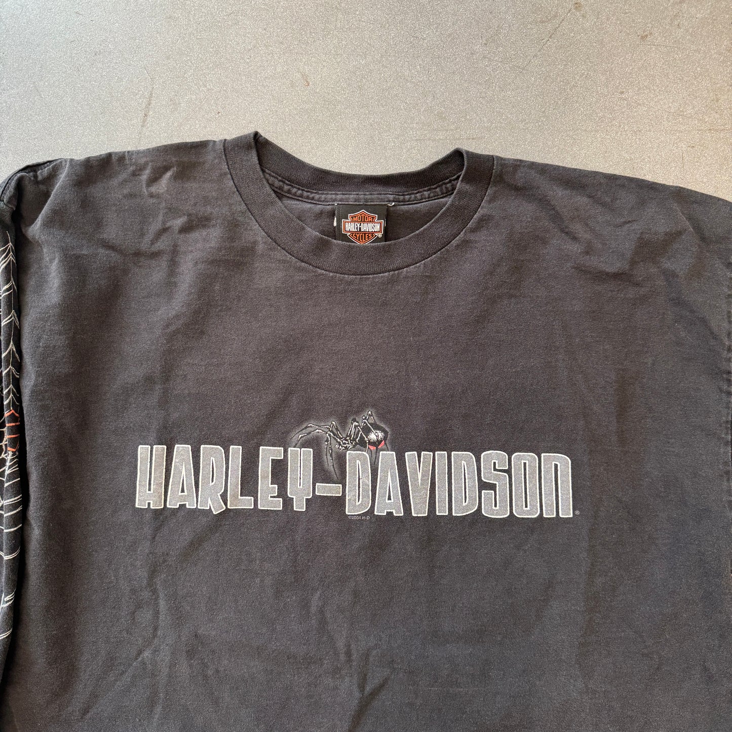 2004 HARLEY-DAVIDSON MOTORCYCLES ORANGE COUNTY SPIDERWEB LS TEE