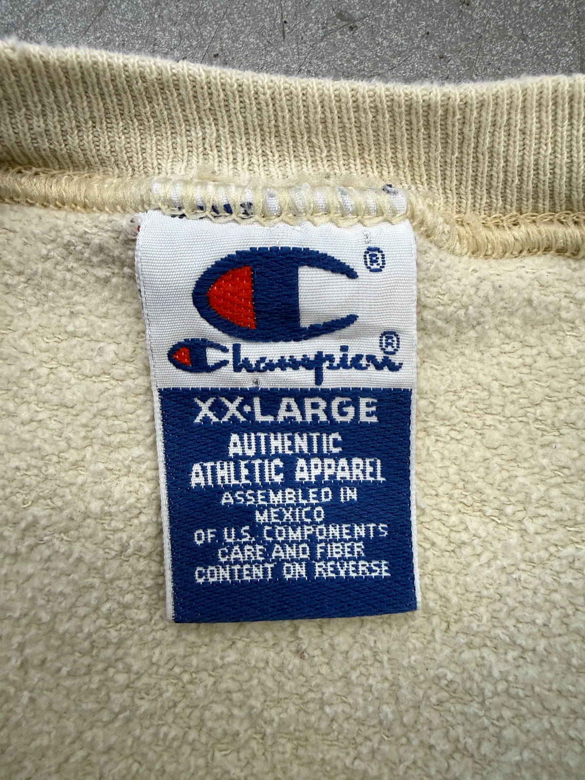 90S CHAMPION CHEST OVAL EMBROIDERED LOGO CREWNECK SWEATER (BLUE TAG)