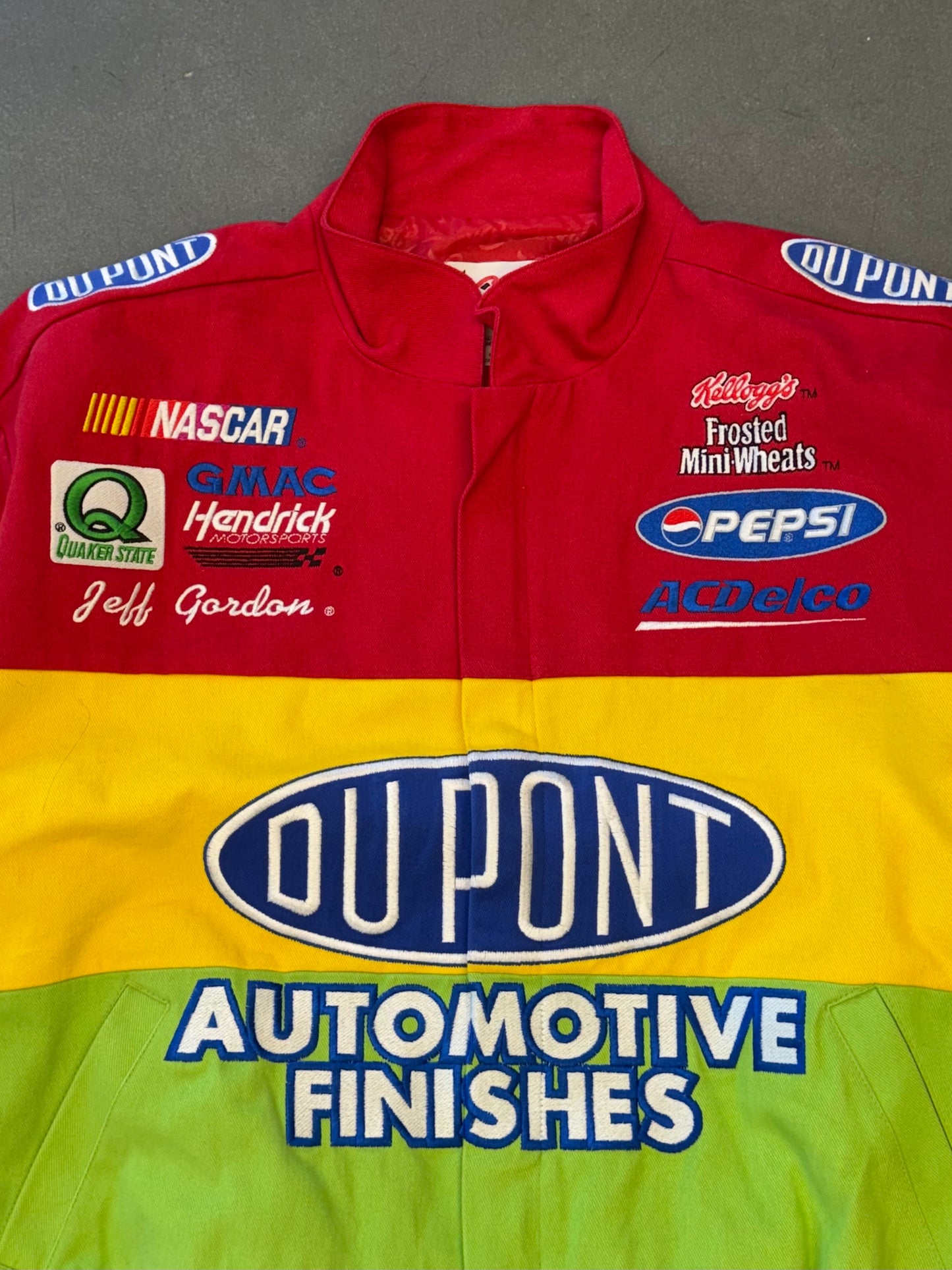 90S NASCAR CHASE AUTHENTICS JEFF GORDON DUPONT RAINBOW RACING JACKET (NWT)