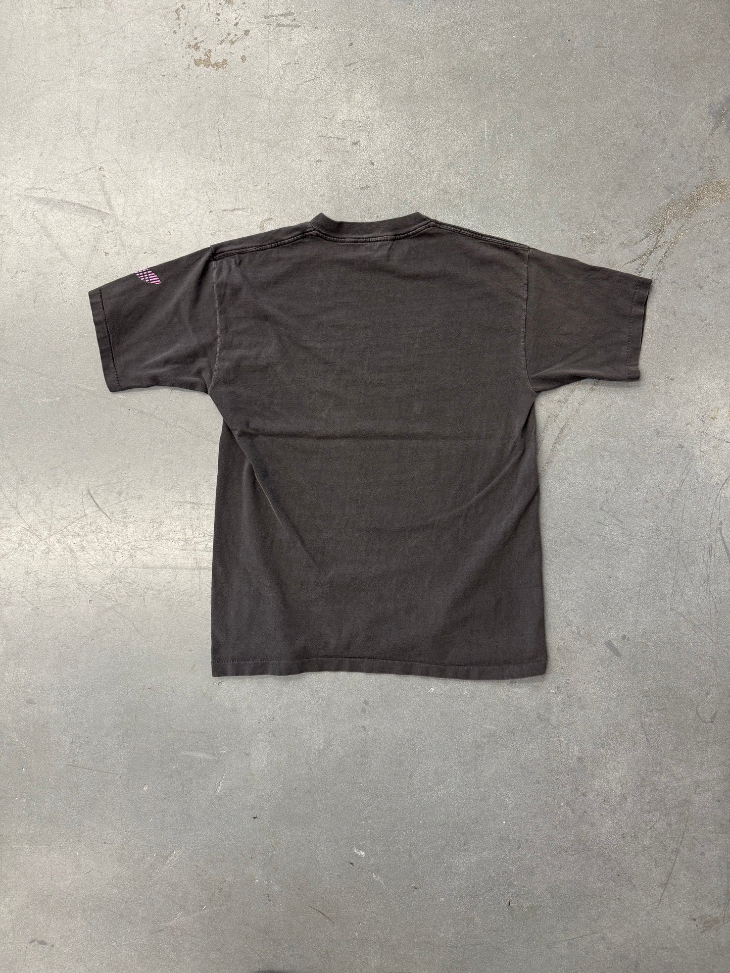 80S ADIDAS PINSTRIPE VERTICAL LOGO TEE
