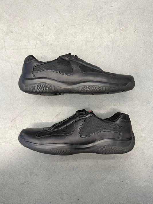 SS99 PRADA SPORT AMERICA'S CUP PS0906 LEATHER/MESH SNEAKERS - 10