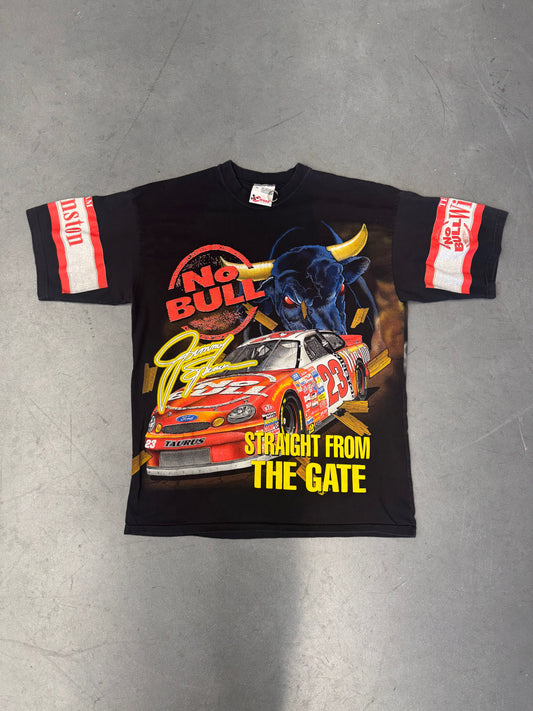 1998 NASCAR JIMMY SPENCER "NO BULL" AOP TEE (CHASE TAG)