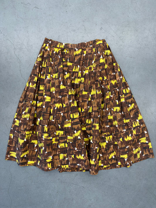MARNI ABSTRACT PRINT PLEATED SKIRT